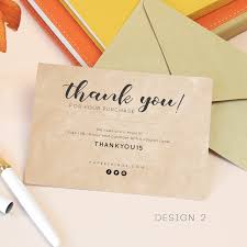 Personalised A6 Customer S Thank You Cards A6 Buyer S Thank You Note Kartu Nama Kartu Kartu Nama Bisnis