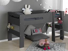 Enfant, adulte, combiné, 1 ou 2 personnes… Lit Mi Hauteur London Gris 90x190 Matelas Lit Sureleve Enfant