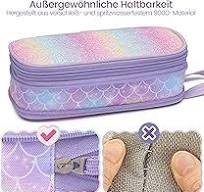 Bagseri Erweiterbar Federmäppchen Mädchen - Große Kapazität Mäppchen  Mädchen für Schule, Niedlich Federmäppchen für Kinder, 2 Fächer und  Stifthalter ...
