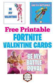 4 different valentine's day cards. Have A Fortnite Lover In Your Life Surprise Them On Valentine With These Valentines Printables Free Kids Valentine S Cards For Kids Printable Valentines Cards