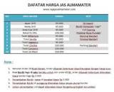 Image result for harga jas almamater