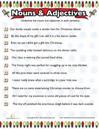 Christmas Nouns And Adjectives 6 Worksheet Education Com Nouns And Adjectives Adjective Words Adjectives