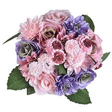 Cotton anniversary bouquet, 2nd anniversary gift, natural cotton bolls, cotton arrangement 51 gorgeous summer wedding bouquets | wedding forward. Aonewoe Artificial Flowers 2 Bouquets Silk Rose Dahlia Flowers Arrangement Real Touch Bridal Bouquet For Wedding Anniversary Party Decoration Buy Online In Bahamas At Bahamas Desertcart Com Productid 104449647