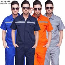 Working Clothes Big Size Suit Sets Men Coveralls Working Clothing Men Coveralls Worker Short Sleeve Uniform Workshop Shirt Men In Uniform Corporate Shirts