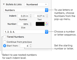 Format Lists In Pages On Mac Apple Support