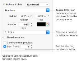 format lists in pages on mac apple support