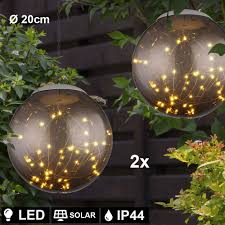 Was in der solar hängeleuchte enthalten ist und wie viel sie kosten darf? 2x Led Solar Hangeleuchte Kugel Rauch D 20 Cm