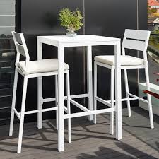 Great savings & free delivery / collection on many items. Temple Webster White Kos Square Aluminium Outdoor Bar Table Reviews