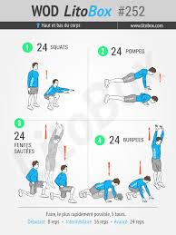 Wod Au Poids Du Corps Et Sans Materiel 252 Crossfit Exercices De Fitness Exercices Crossfit