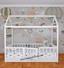 arkasi catili montessori yer yatagi ortadan merdivenli 120x200 decorar habitacion ninos decorar cuarto bebe habitacion para ninos pequenos