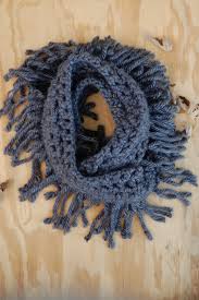 This time instead of sewing the ends together and making an infinity scarf we will be making a long scarf and adding fringe on the ends. Chunky Fringe Infinity Scarf Free Crochet Pattern Whistle And Ivy