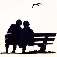 Check spelling or type a new query. Love Two Elderly People Sitting On A Bench In The Park Drawing Made With Ink By Grietje Drooglever Silhouette Art Silhouette Painting Silouette Art