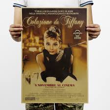 Tiffany glitter gel 20x6 wall peel. Breakfast At Tiffany S Audrey Hepburn Vintage Kraft Paper Movie Poster Home Decor Wall Decal Art Magazines Classic Retro Posters Buy At The Price Of 1 38 In Aliexpress Com Imall Com