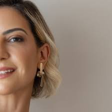 Twisted Tri-metal Hoop Pierced Earrings