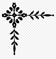 Png clipart black and white simple flower design. Corner Design Clipart Black And White Hd Png Download Vhv