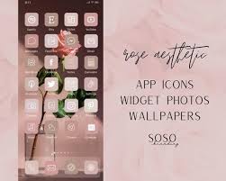 Rose Pink Neutral Aesthetic Ios 14 Ipados App Icons Ios14 Widget Cover Photos Widgetsmith Aesthetic App Icon Pack Aesthetic Icons Iphone App Icon Printable Calendar Template App