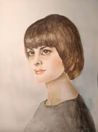Bekanntheit muss keine frage des alters. Mireille Mathieu Sangerin Frauenportrait Mireille Mathieu Aquarellmalerei Von Vinci Bei Kunstnet
