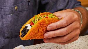 Kewl ranch shell, roasted chicken, fajita peppers + onions, lettuce, tomatoes, middleﬁeld smoked cheddar, and salsa verde | 300cal. Toasted Cheddar Chalupa Is Back At Taco Bell Along With New Black Bean Toasted Cheddar Chalupa The Fast Food Post