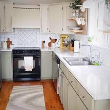 Another Gorgeous Kitchen Makeover With Fusion Mineral Paint Raw Silk On Uppers And Lichen On L Kitchen Cabinets Fusion Mineral Paint Painting Kitchen Cabinets
