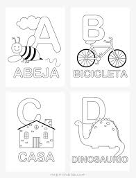 Simply print free alphabet coloring book printable pdf and you are ready to play and learn your abcs from a to z. Spanish Alphabet Coloring Pages Mr Printables