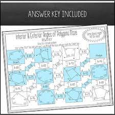 Interior Exterior Angles Of Polygons Maze Beginner Interior And Exterior Angles Exterior Angles Teaching Geometry