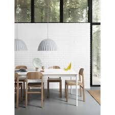 Se alle varianter af under the bell pendlen her. Muuto Under The Bell Pendant 55 Cm White Melange Dining Table White Laminate Kitchen Dining Furniture