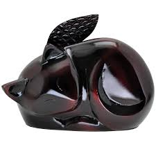 Dog and cat urns for ashes. Cat Urn Sleeping Cat Angel Glossy Copper