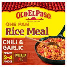 Soft, fluffy spanish rice is the perfect side dish for beef, . Old El Paso Chili Garlic One Pan Rice Meal Kit Ocado