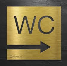 Schild wc blech mit pfeil nach links schilder lustig damen. Messing Toilettenschilder Wc Schilder Gold Brass Toilet Sign Signage Hinweisschild Piktogramm Toilettenschilder Wc Schild Hinweisschilder