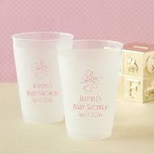 Personalized Frosted Plastic Baby Shower Cups Baby Shower Cups Baby Shower Personalized Baby Shower Favors