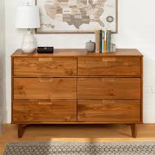 Walker Edison Furniture Company 6 Drawer Caramel Mid Century Modern Wood Dresser Hdr6dsldrca The Home Depot In 2020 Walker Edison Furniture Mid Century Modern Wood Walker Edison Furniture Company