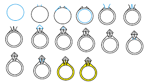 How To Draw A Diamond Ring Easy Free Step By Step Drawing Tutorial For Kids Jewelry Drawing Jewelry Editorial Ring Sketch