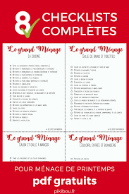 8 Checklists De Menages A Imprimer Pdf Gratuit Pour Un Menage De Printemps Complet Des Listes Pour Ne Organization Bullet Journal Agenda Organization Menage