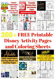 Disney coloring pages for creative kids and parents. 200 Free Disney Printables Activity Sheets Coloring Pages And Recipes
