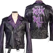 Wornstar Clothing Fueled Purple Wash Custom Leather Jacket