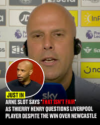Thierry Henry wanted answers but Arne Slot was quick to jump in and shut it  down.