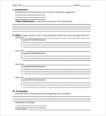 Blank Outline Template 5 Free Sample Example Format Download Throughout Blank Essay O Essay Outline Essay Outline Template Research Paper Outline Template