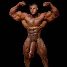 Gigantic Huge Meat: Butch Bodybuilder Muscle Morph with Huge Mushroom Head  Dick Hung to His Knees!