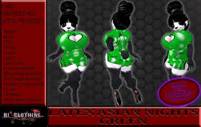 Series and in episode 15 of the anime. Second Life Marketplace Ri Latex Asian Nights Green