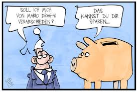 Un bilant al bancherului care a salvat singur moneda euro, dar care ramane o figura tragica. Mario Draghi Von Kostas Koufogiorgos Politik Cartoon Toonpool