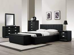 Rossi Black Leather Kingsize Bed Frame Sweet Dream Makers Black Bedroom Furniture Set Black Bedroom Furniture Black Bedroom Sets