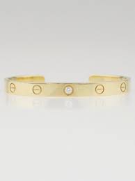 Please see the cariter video or contact us! Cartier 18k Yellow Gold And Diamond Open Love Bracelet Size 17 Yoogi S Closet