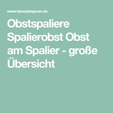 Obstspaliere Spalierobst Obst Am Spalier Grosse Ubersicht Spalier Obst Obst Und Gemuse