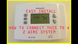 Always follow manufacturer wiring diagrams as they will supersede these. Two 2 Wire Honeywell Digital Thermostat To Replace Mercury Switch Convert From Mercury Switch Youtube