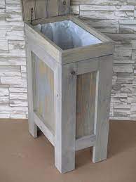 Our trash, recycling & compost category offers a great selection of kitchen waste bins and more. Wood Garbage Can 13 Gallon Trash Can Wood Trash Bin Gray Stain With Clear Coat Protection Plea Farmhouse Kitchen Trash Cans Wood Trash Can Kitchen Trash Cans