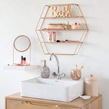 Copper Metal Hexagonal Wall Shelf Maisons Du Monde Wall Shelves Shelves Room Diy