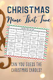 You don't even need music playing! Name That Tune Christmas Carol Game Printable Views From A Step Stool