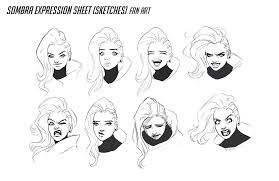 Artstation Sombra Sheets Fan Art Megan Tompkins Concept Art Characters Comic Book Drawing Villain Character