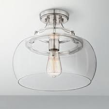 Charleston 13 1 2 Wide Brushed Nickel Ceiling Light 5n666 L Bathroom Light Fixtures Ceiling Bathroom Light Fixtures Brushed Nickel Bathroom Ceiling Light