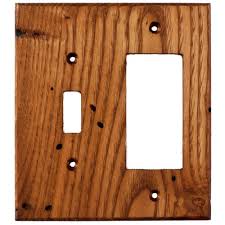 Wormy Chestnut Reclaimed Wood Wall Plates 2 Gang Combo Light Switch Gfci Outlet Cover Reclaimed Wood Wall Plates On Wall Wood Wall